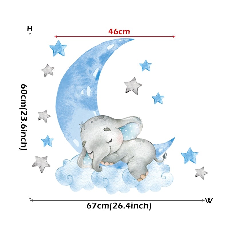 BabyElephant™ - Autocollants muraux pour chambre de bébé | bébé - Mother baby shopping