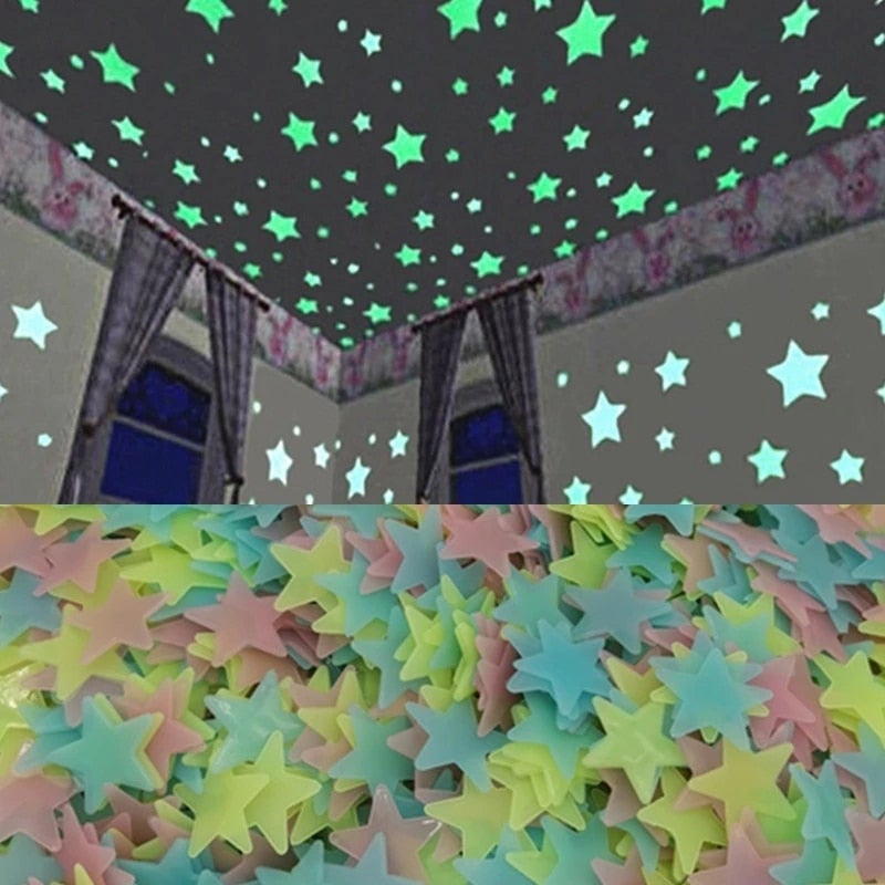 DarkStars™ - Étoiles 3D scintillantes dans la nuit | bébé - Mother baby shopping