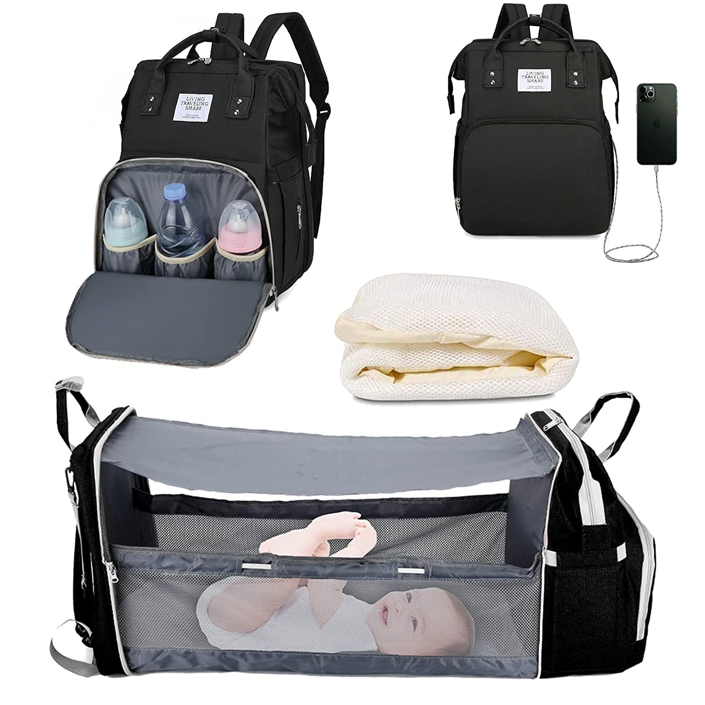 Sac à langer portatif | Berceau de voyage BabyNappy™ - Mother baby shopping