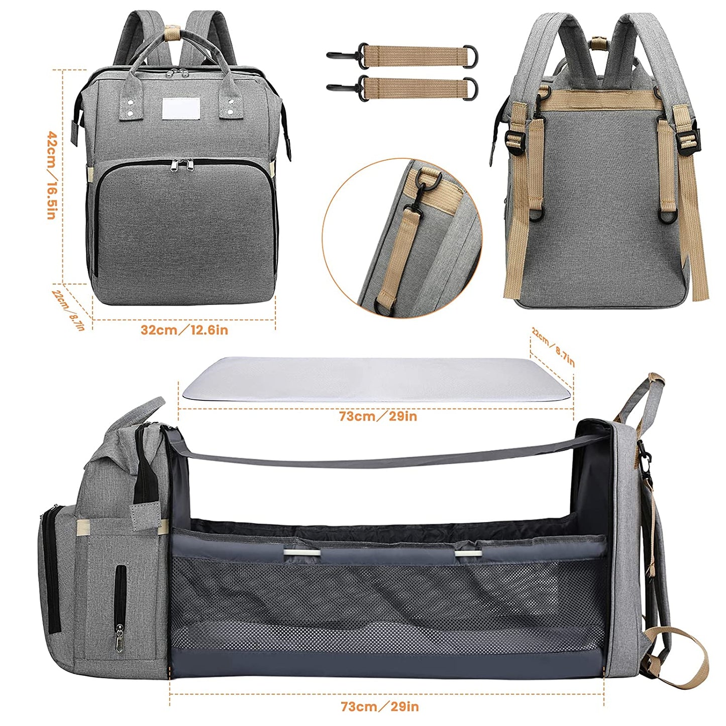 Sac à langer portatif | Berceau de voyage BabyNappy™ - Mother baby shopping