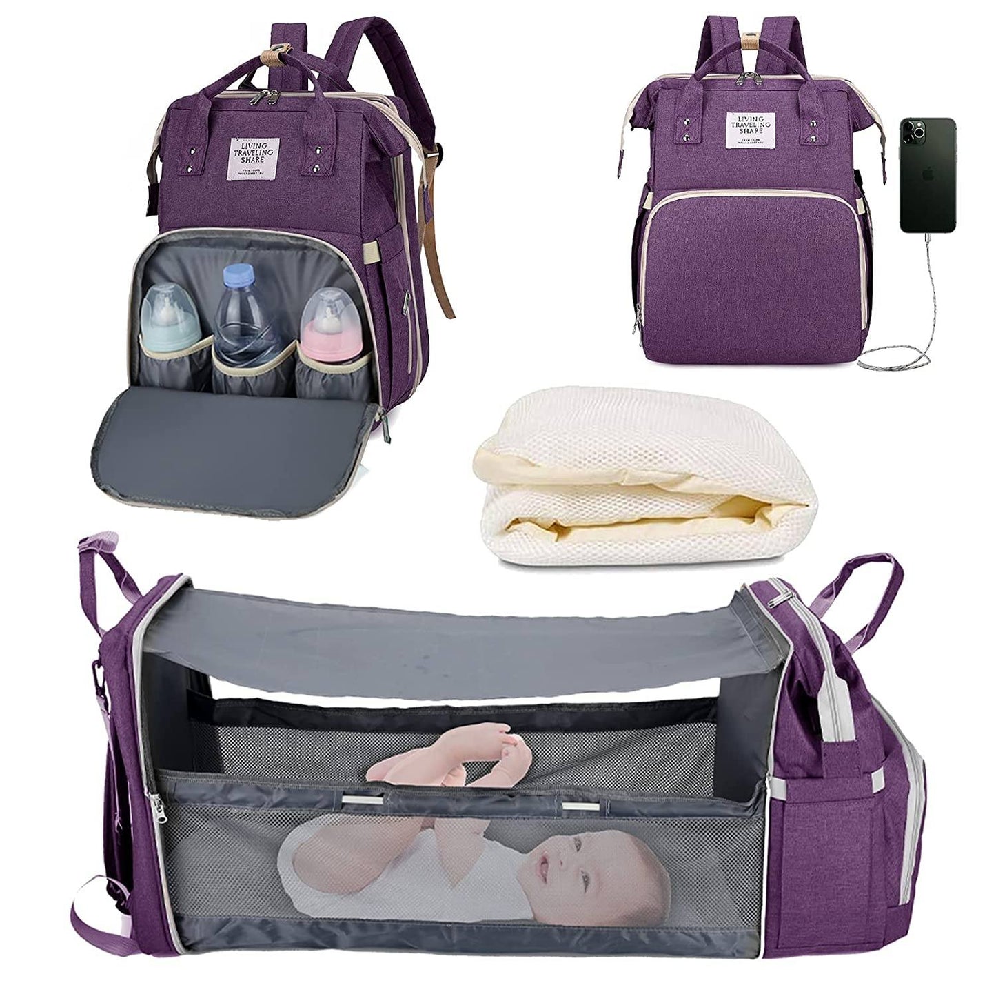 Sac à langer portatif | Berceau de voyage BabyNappy™ - Mother baby shopping