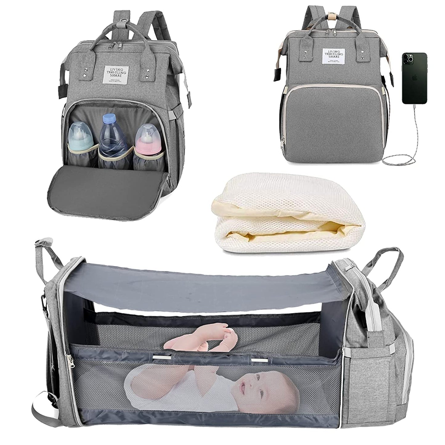 Sac à langer portatif | Berceau de voyage BabyNappy™ - Mother baby shopping