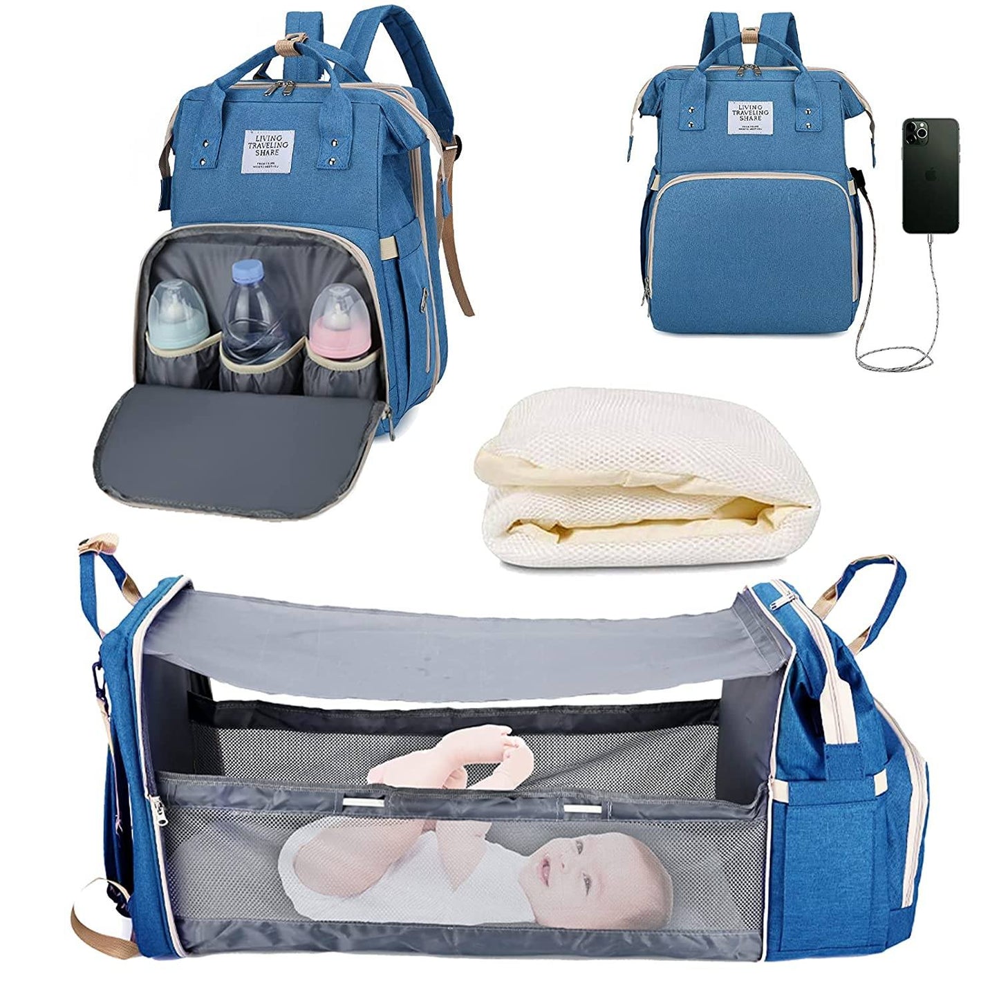 Sac à langer portatif | Berceau de voyage BabyNappy™ - Mother baby shopping