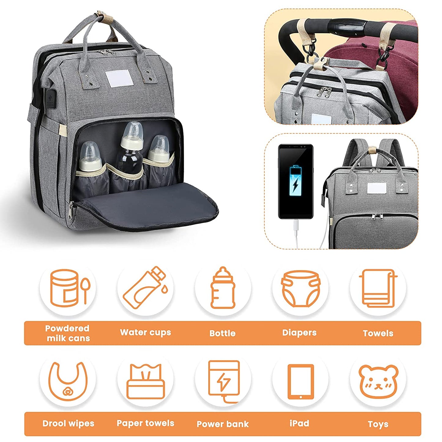Sac à langer portatif | Berceau de voyage BabyNappy™ - Mother baby shopping